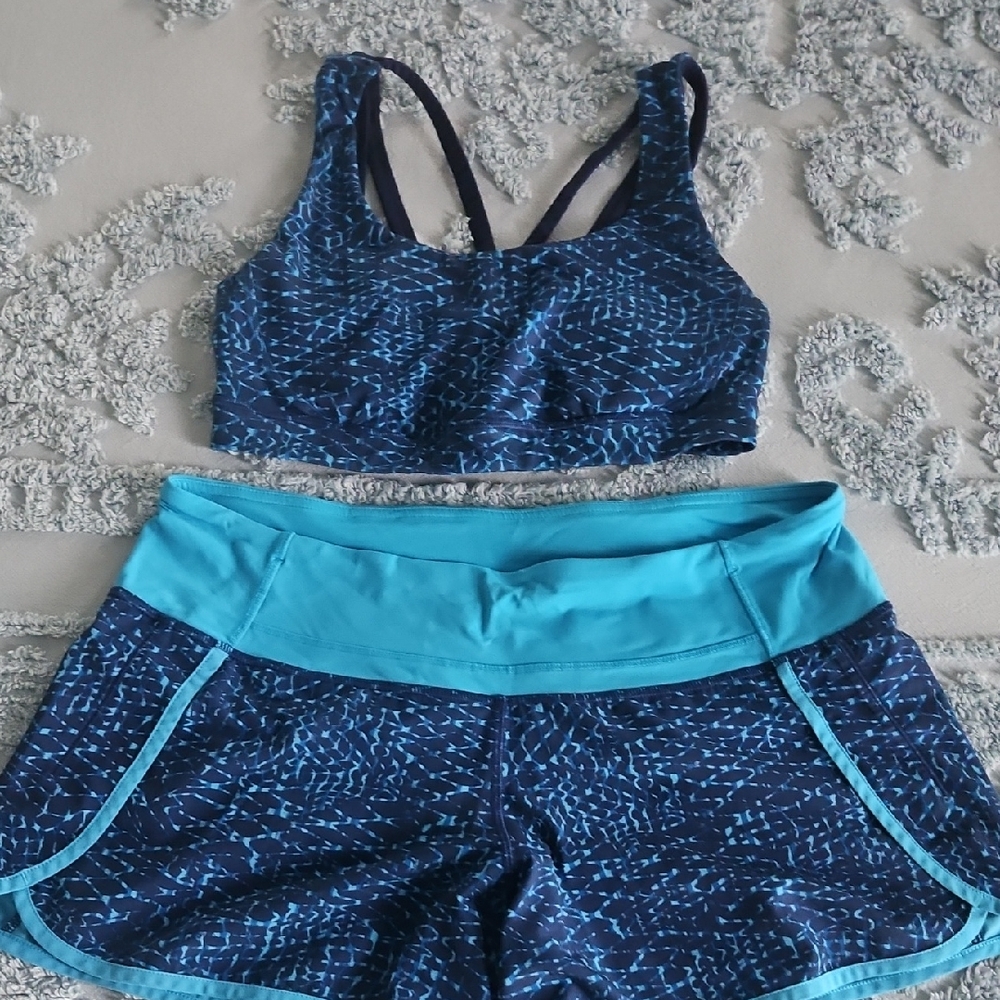 Lululemon Athletica Blue Athletic Shorts
